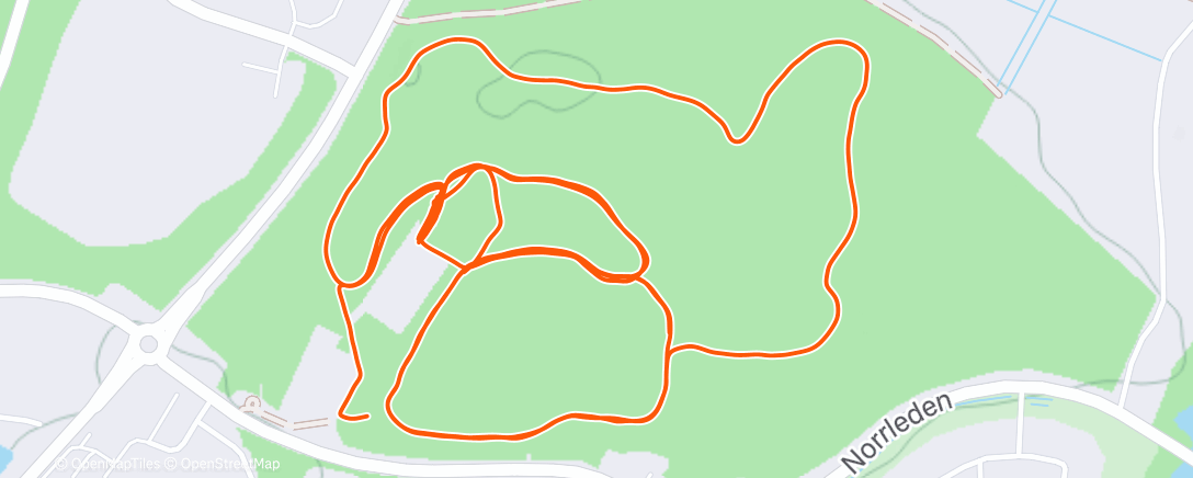 Map of the activity, Afternoon Run