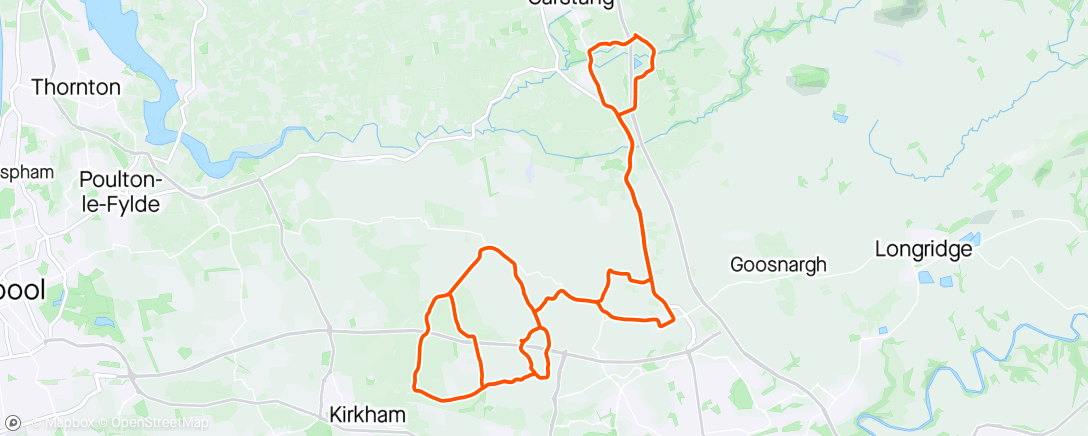 Map of the activity, First attempt at the chainy of the year. Half a lap but heyho!