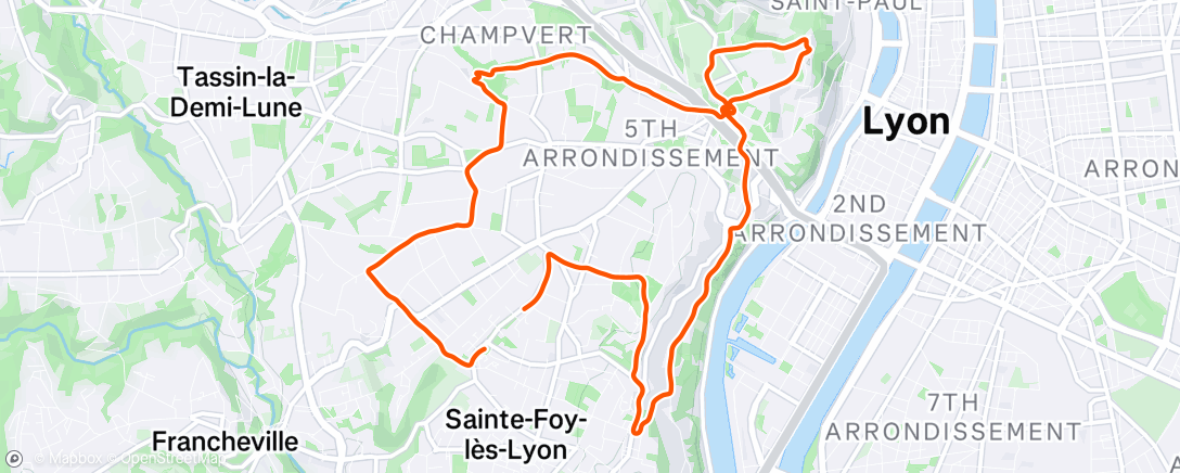 Map of the activity, Un bon petit tour, genre Urban trail