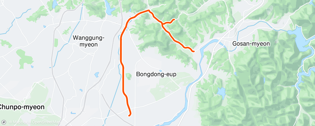 Map of the activity, Morning Ride