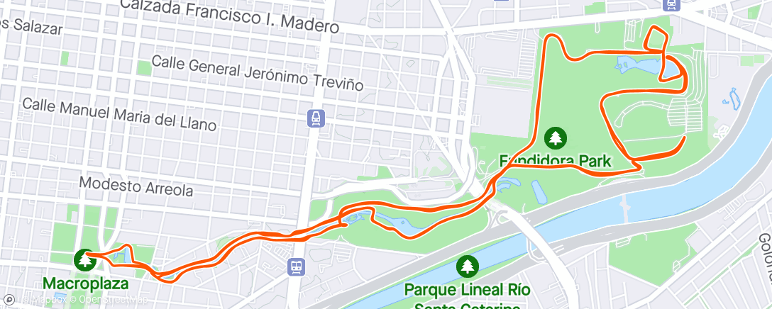 Map of the activity, IM 70.3 Mty