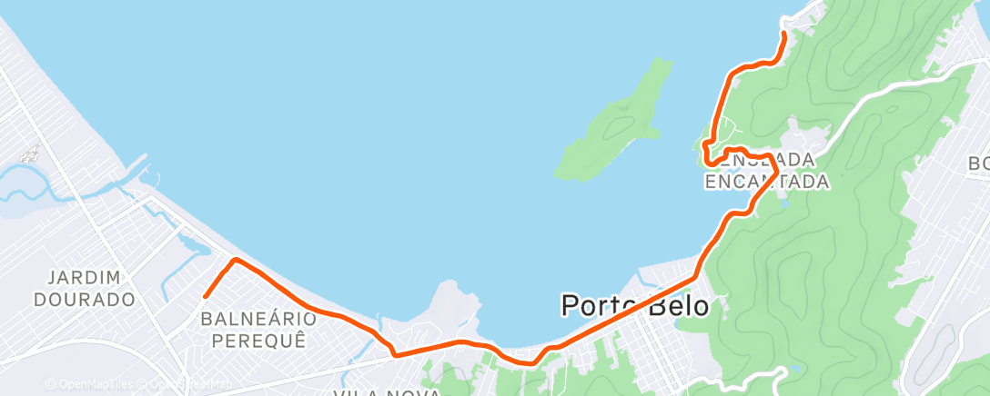 Map of the activity, Afternoon Run