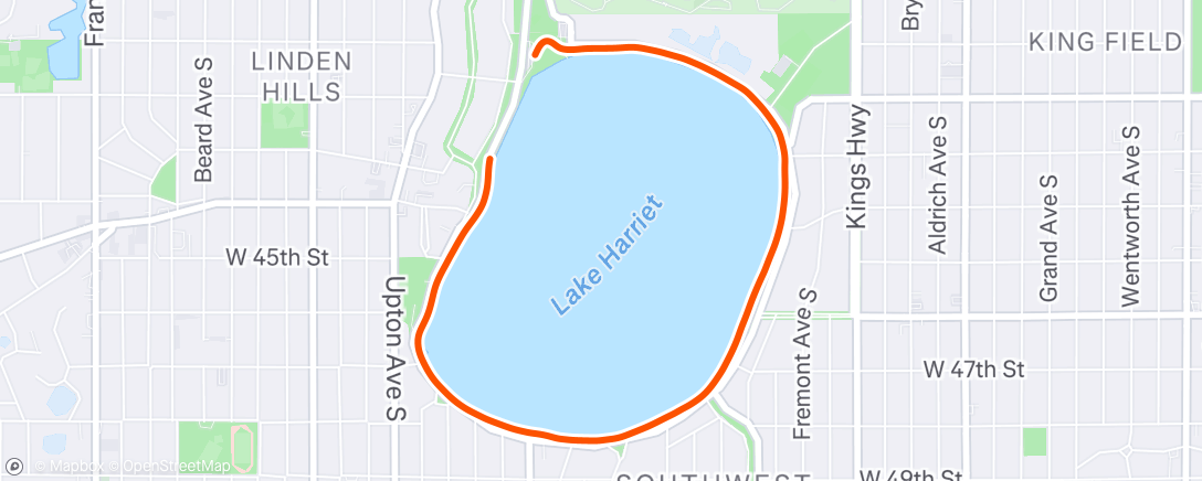 Map of the activity, Afternoon walk