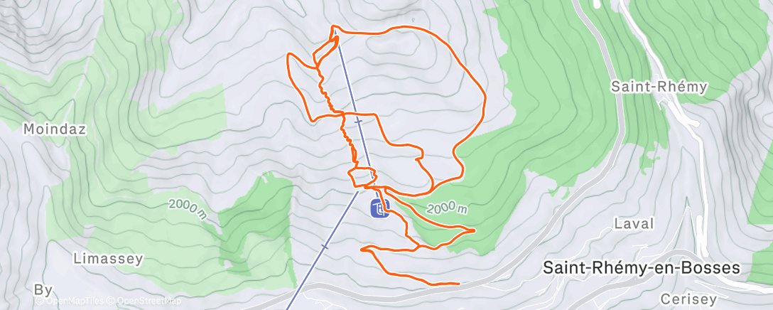 Карта физической активности (Skialp - Crévacol)