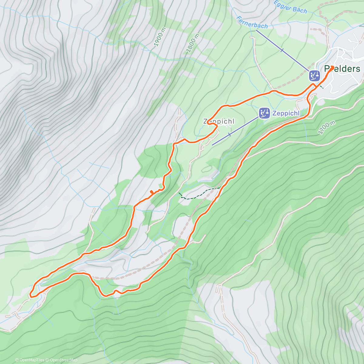 Map of the activity, Escursione dell'ora di pranzo 🐶☃️