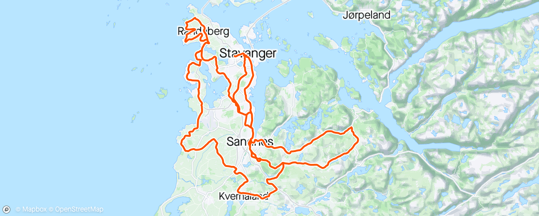 Map of the activity, Jæren Gran Fondo 2024
