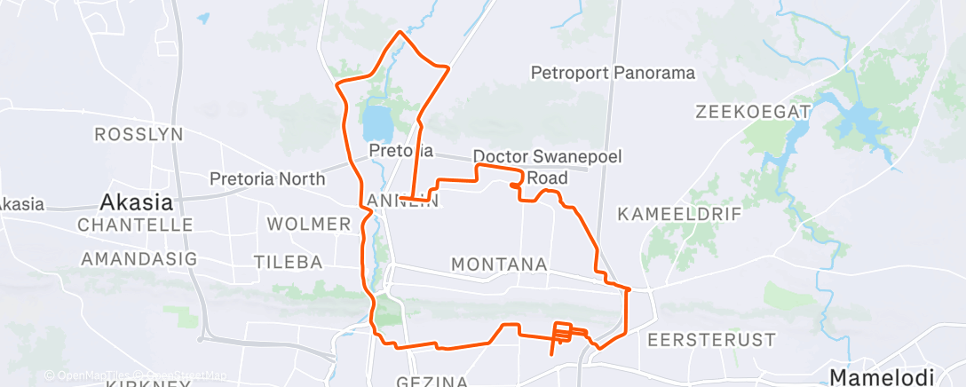 Map of the activity, Morning Mountain Bike Ride