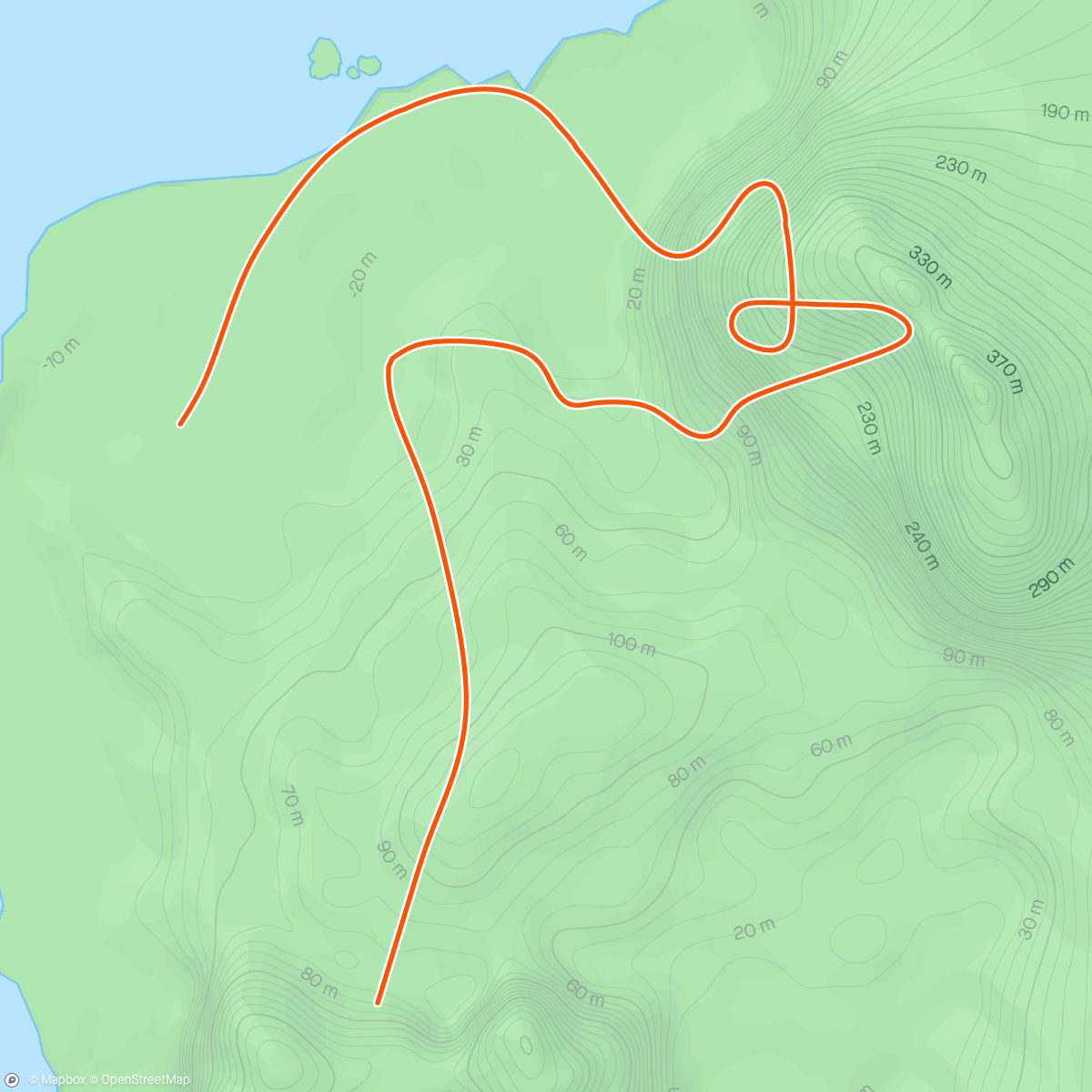 Map of the activity, Setup Decathlon Bike DOMYOS