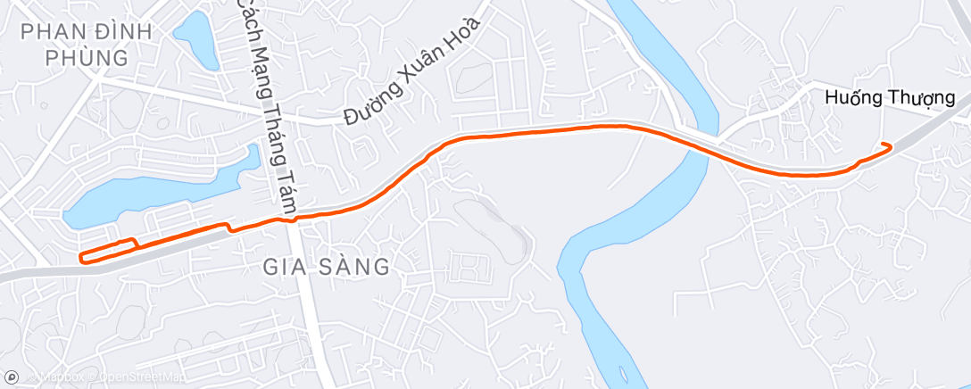 Map of the activity, Morning Run