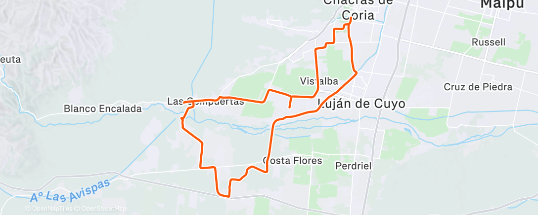 Карта физической активности (Vuelta ciclista por la mañana)