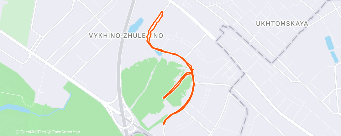 Map of the activity, Утренний забег