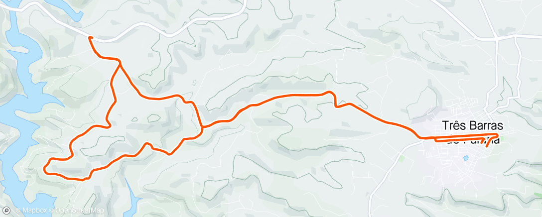 活动地图，Pedalada de mountain bike vespertina