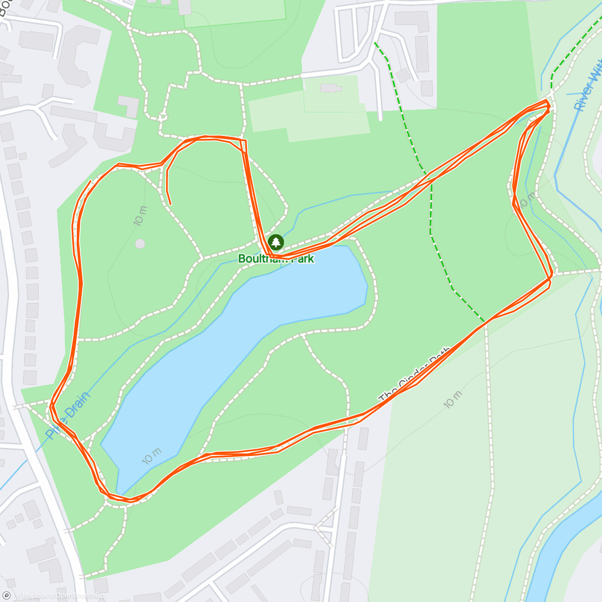 Map of the activity, Paul’s 300th parkrun 👍🍻