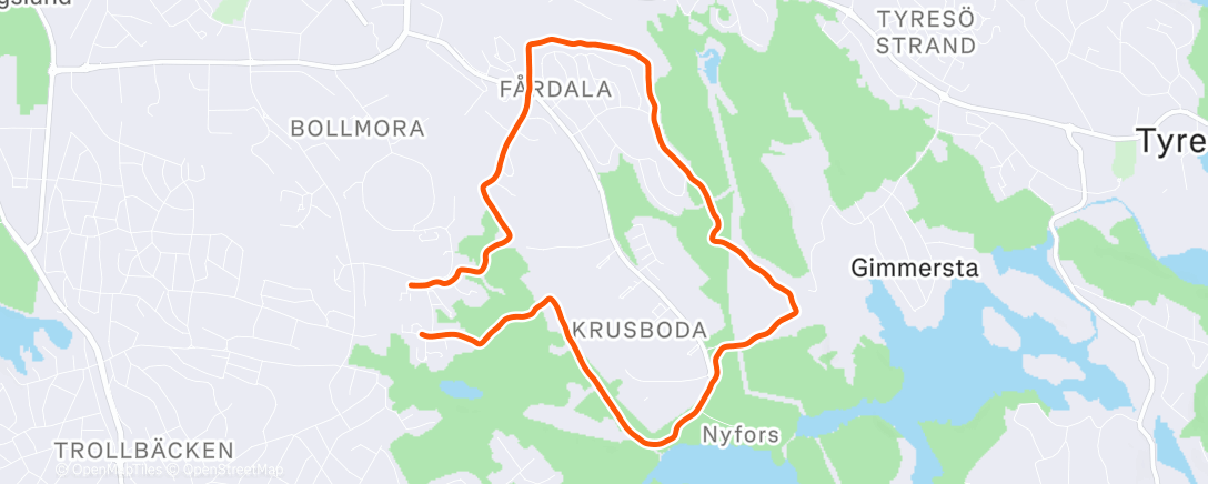 Map of the activity, Morning Run