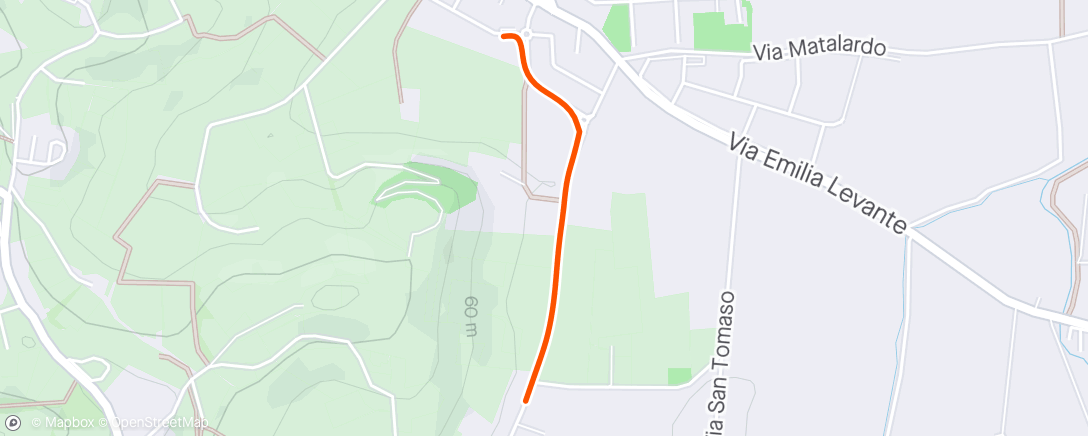 Map of the activity, 1k risc. walk