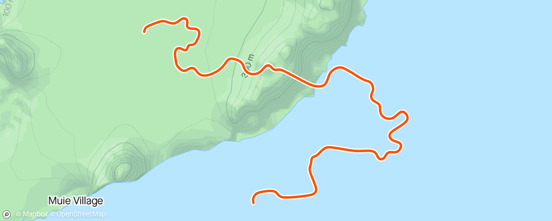 Map of the activity, Zwift - 2 timer Fatmax med stigningsdrag  in Watopia
