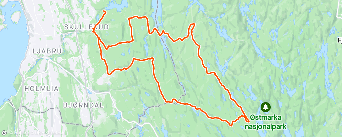 Map of the activity, Langtur i Østmarka med Jørn og Ole Christian