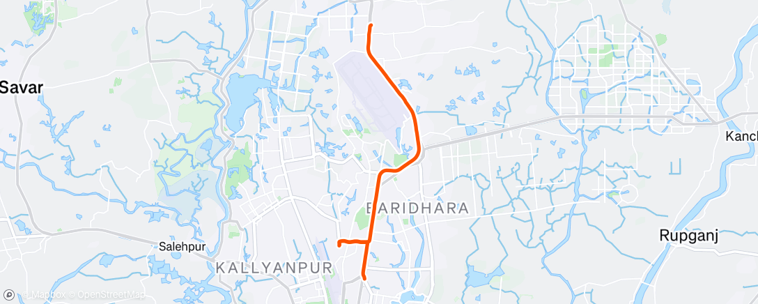 Map of the activity, Afternoon Ride