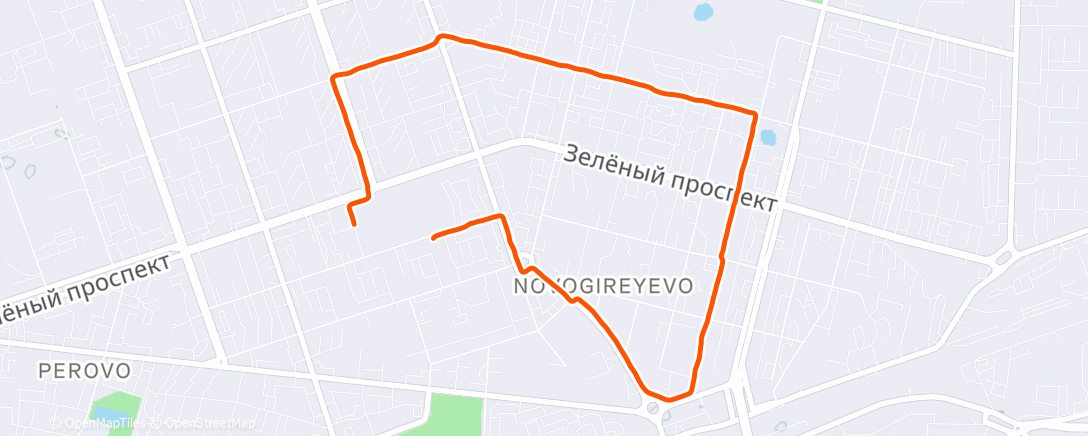 Map of the activity, Ночной забег