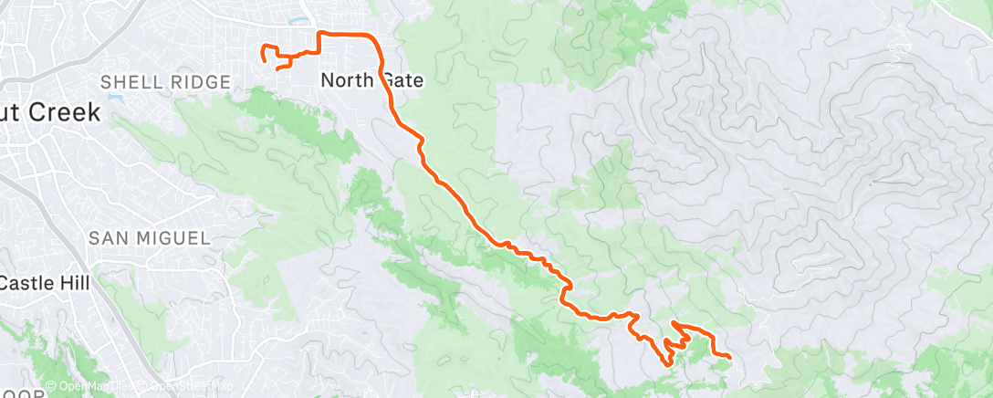 Map of the activity, Morning Ride