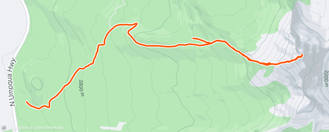 Map of the activity, Afternoon Hike