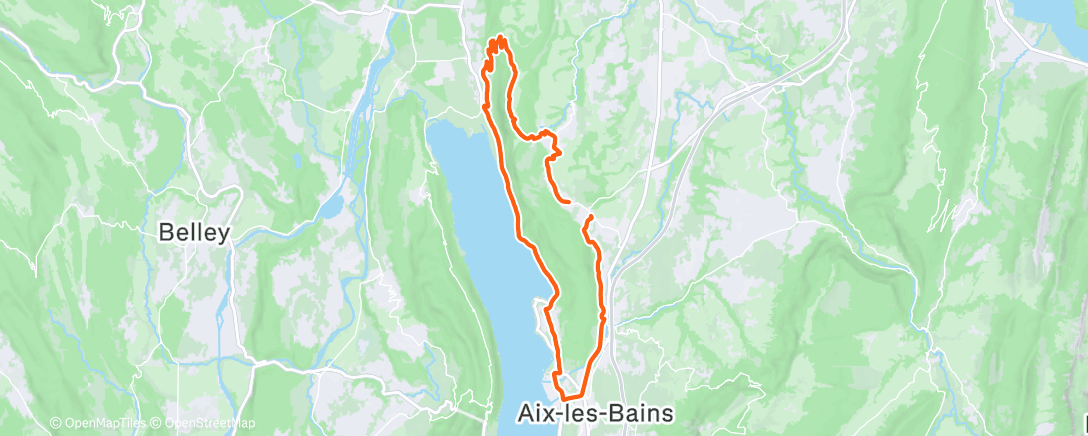 Mapa de la actividad (Sortie vélo le midi)