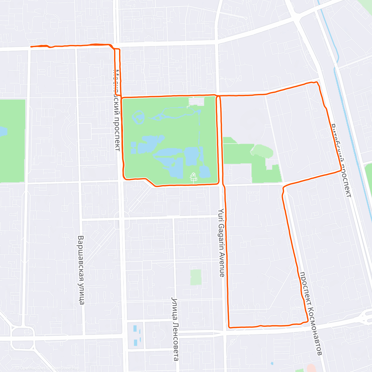 Map of the activity, Morning Run