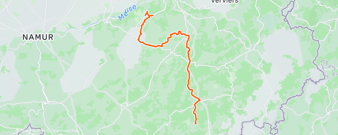 Карта физической активности (Sortie vélo dans l'après-midi)