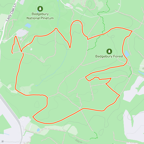 Bedgebury Blue 9.1 km Road Running Route on Strava