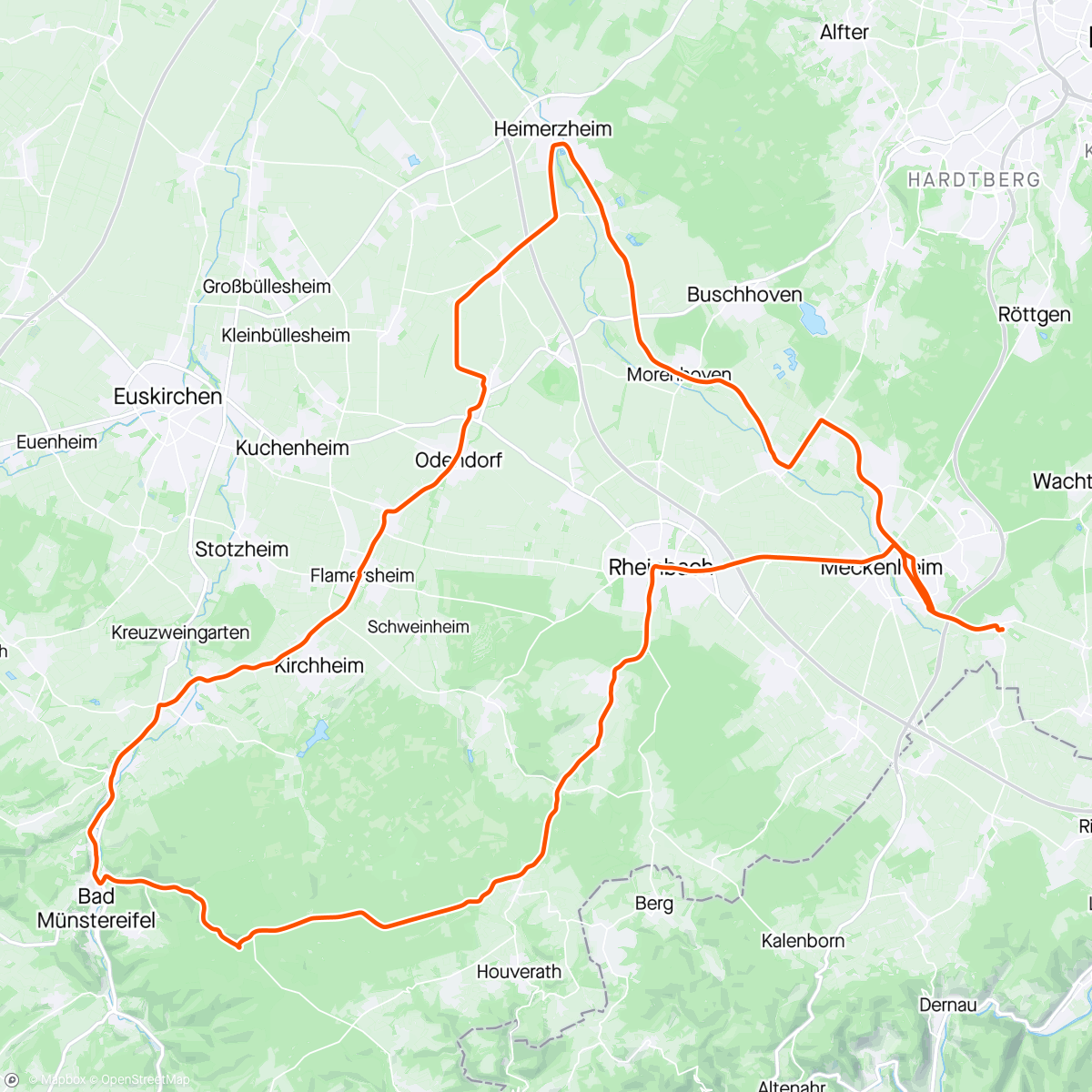 Map of the activity, Münsteteifelrunde im Sturm
