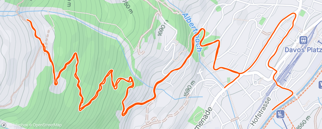 Map of the activity, Stroll after intervals under the first snow of the season