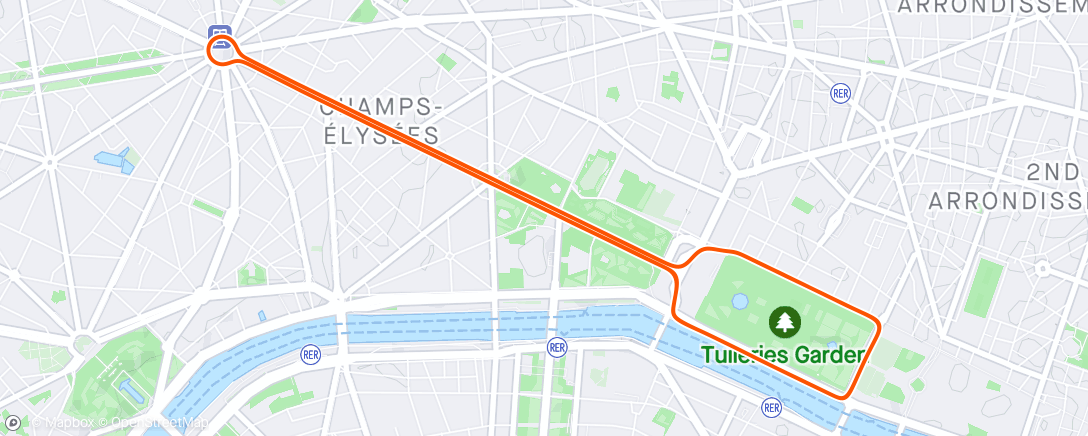 Карта физической активности (Zwift - Champs-Élysées in Paris)