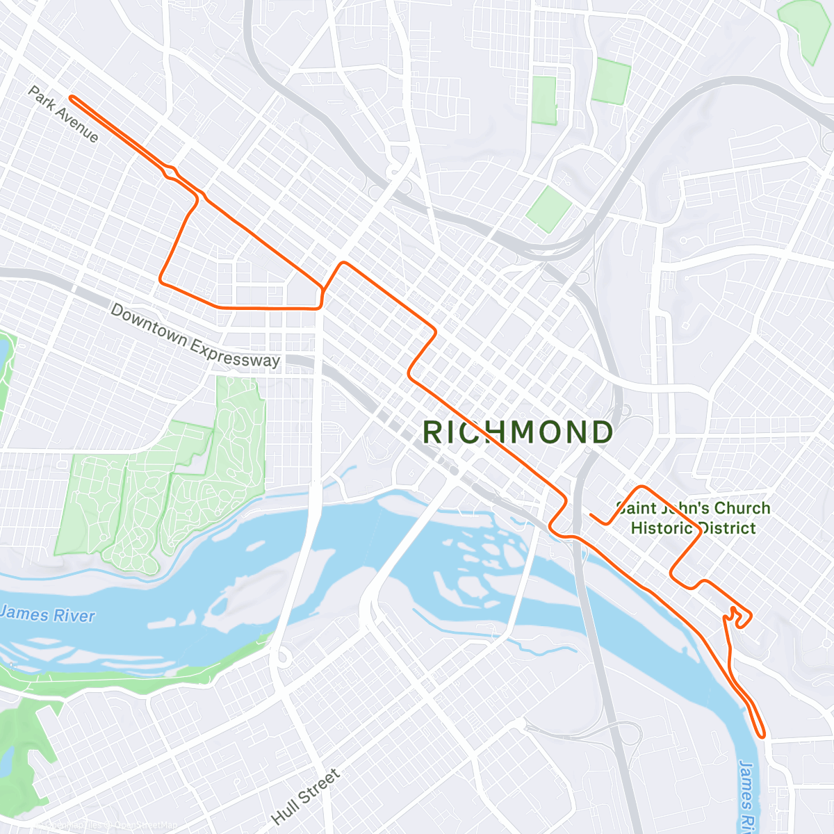 Map of the activity, Zwift - Elevate and Escalate on The Fan Flats in Richmond