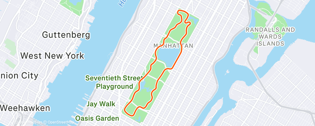 Map of the activity, Zwift - Park Perimeter Loop in New York