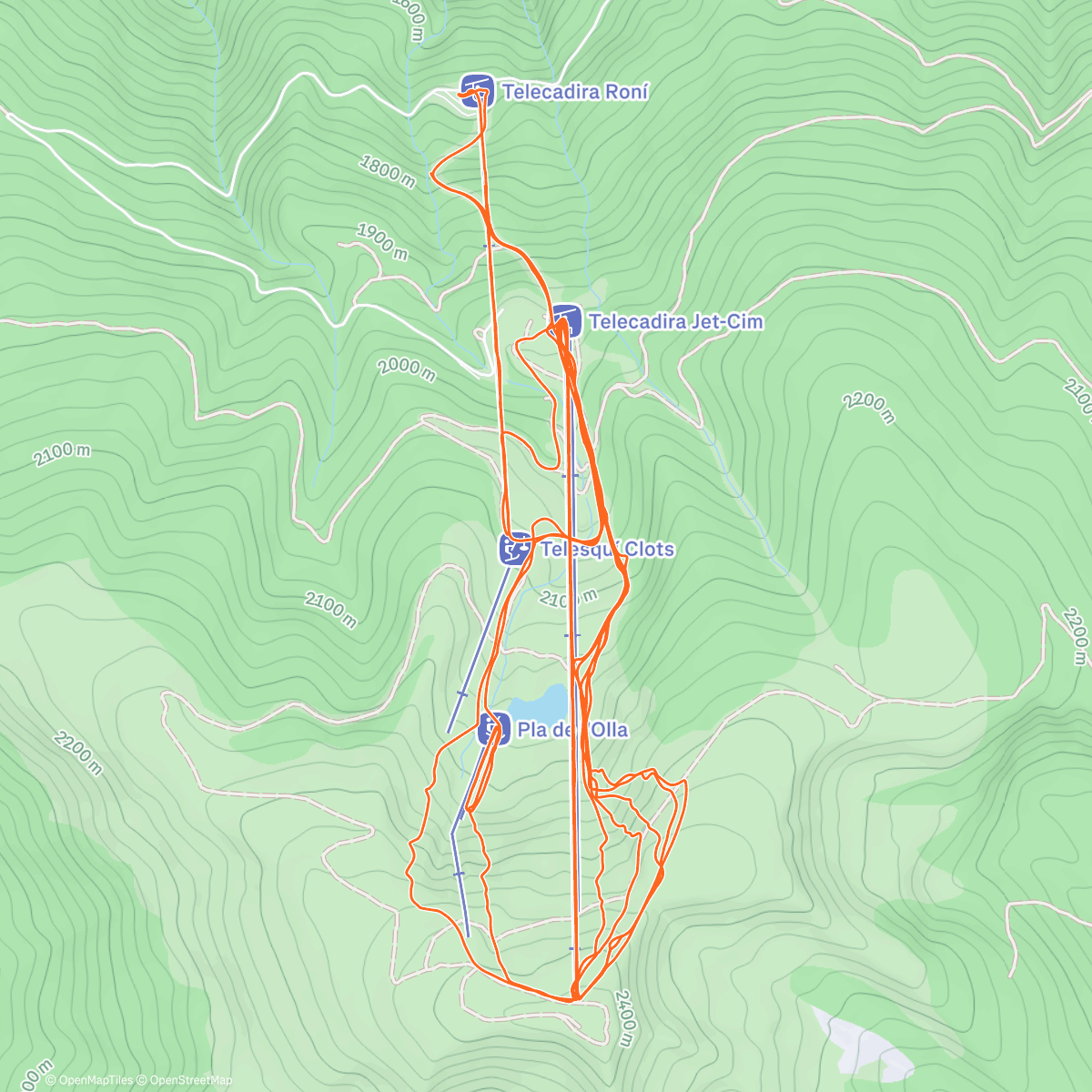 Map of the activity, Powder day 🤤🤤🤤