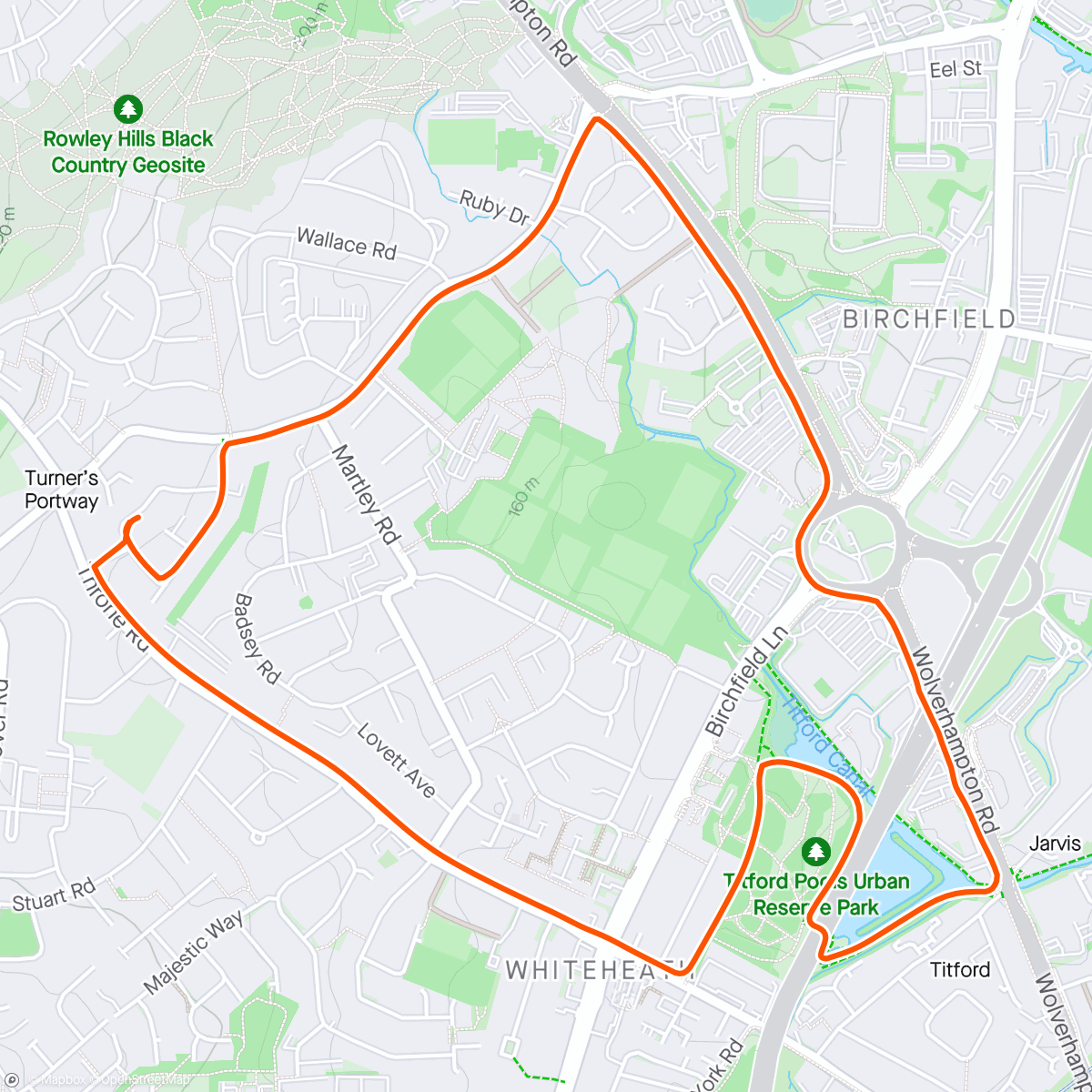 Map of the activity, Sunny Buggy Run