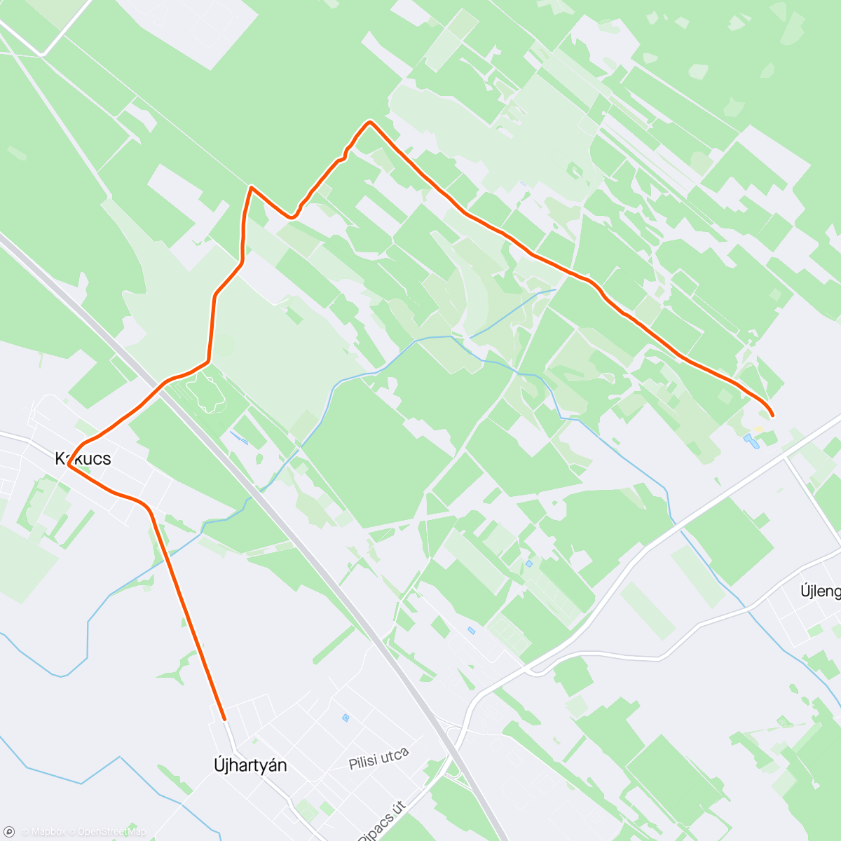 Map of the activity, Gravel Ride after work 10