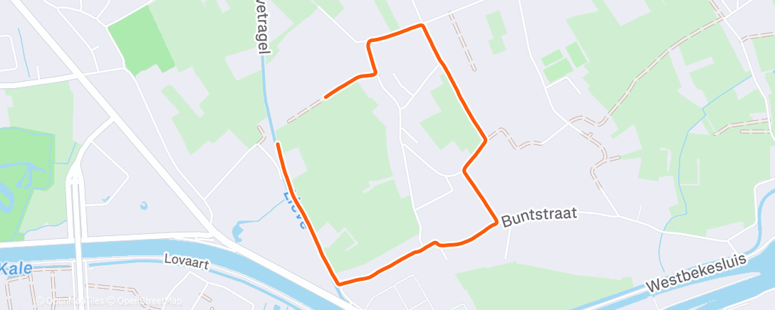 Map of the activity, Lunch Run