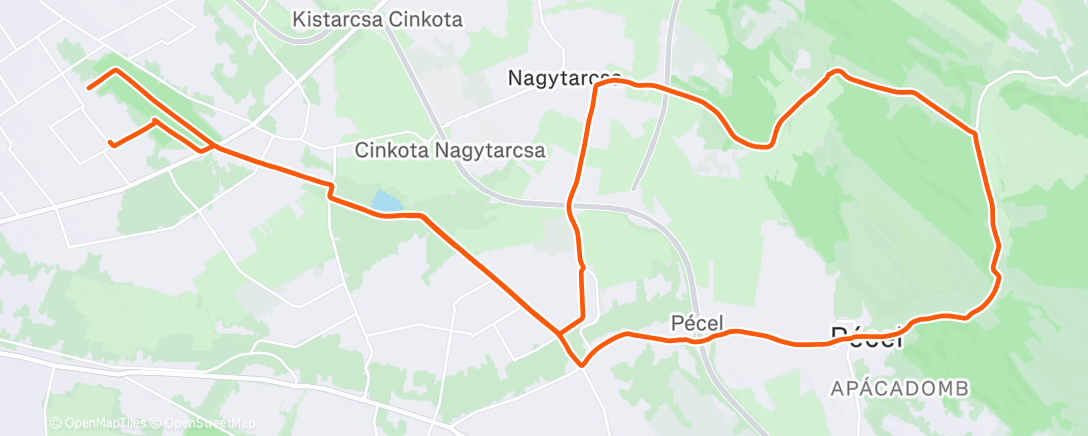 Map of the activity, Lunch Ride