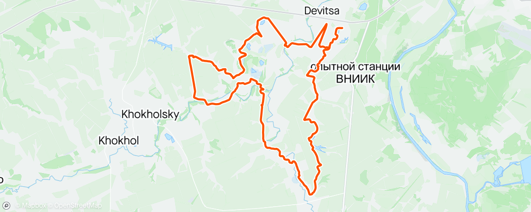 Map of the activity, Трейлраннинг (ночь)