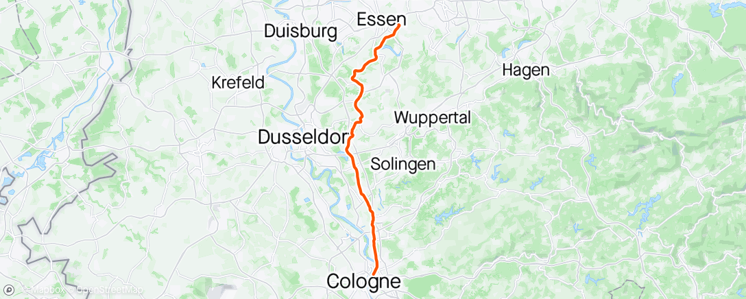 Mapa de la actividad (Köln -> Essen zu Muddi und Vaddi)