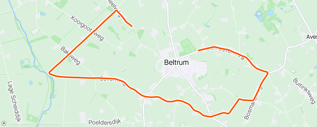 Map of the activity, Beltrum verkennen🏃☀️