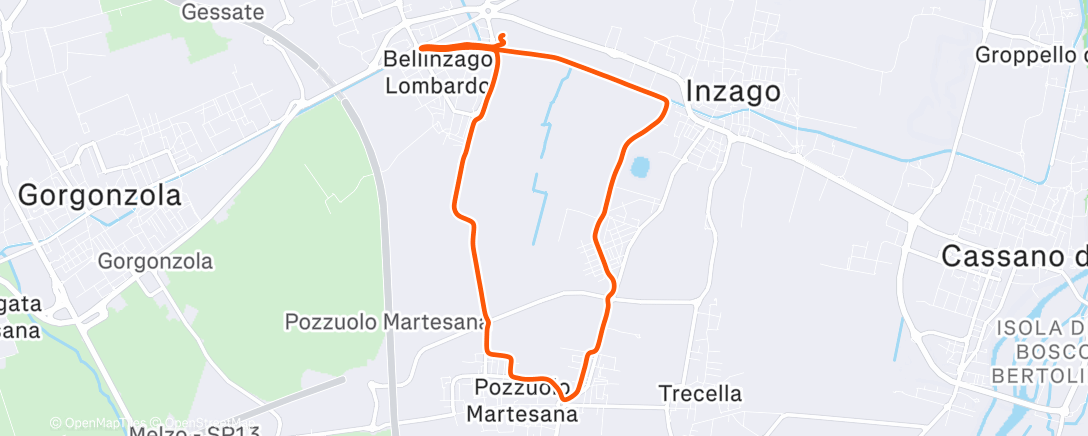 Карта физической активности (Allenamento di Santo Stefano)