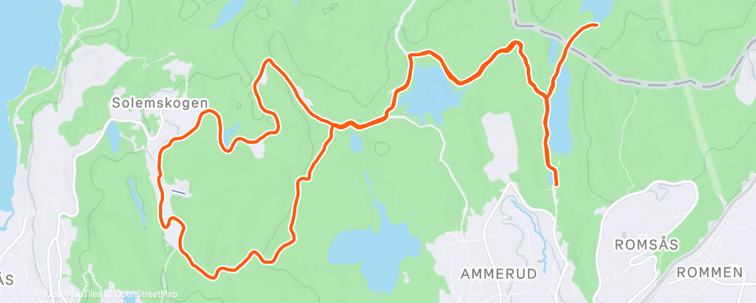 Map of the activity, Lunch Nordic Ski