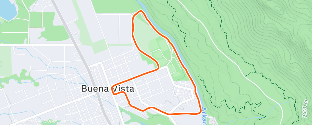 Map of the activity, Morning Run
