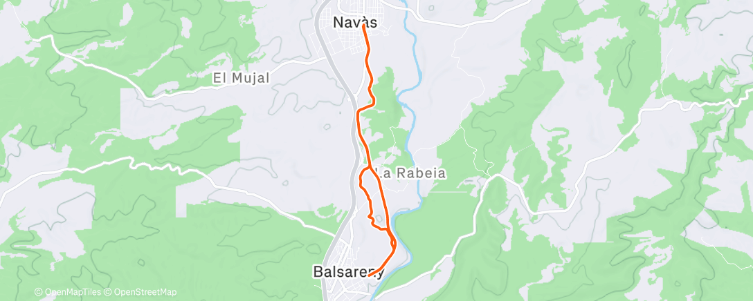 Map of the activity, sunset