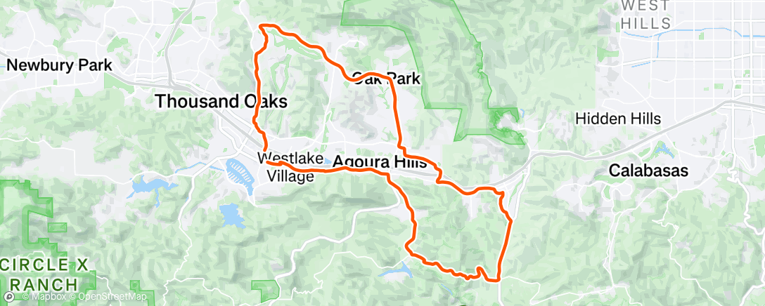 Map of the activity, Agoura Hills
