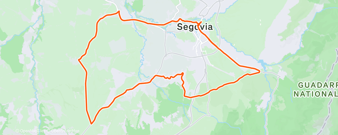 Map of the activity, Valverde/Abades/Fuentemilanos/Alto de la Pared/ Robledo/Bocata fin de temporada