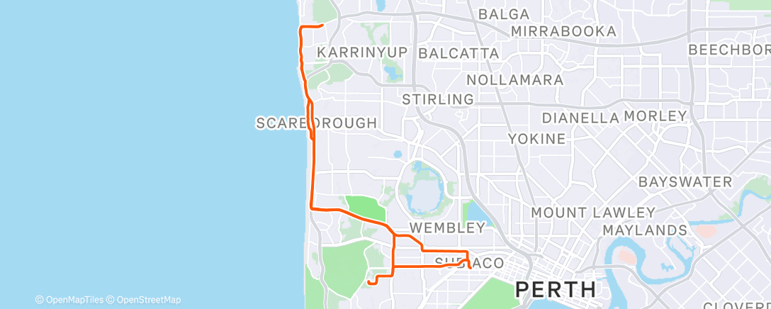 Mapa da atividade, Morning Ride