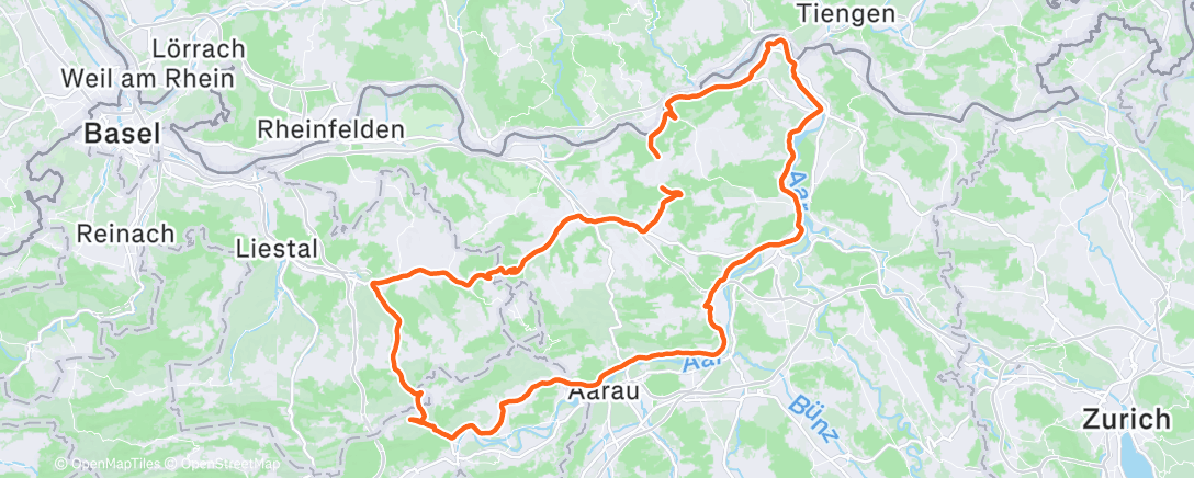 Map of the activity, Fahrt am Morgen